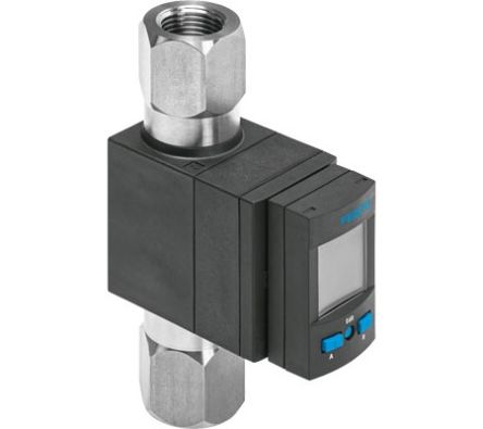 Festo SFAW Series Flow Sensor for Fluid, Liquid, 1.8 l/min Min, 32 L/min Max [SFAW-32T-TG34-E-PNLK-PNVBA-M12]; 288-8264
