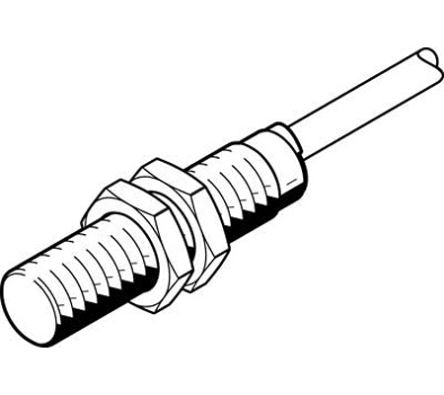 Festo Inductive Threaded Barrel Proximity Sensor, M12, 3 mm Detection, 10 → 30 V [SIEF-M12B-PS-K-L]; 288-8305