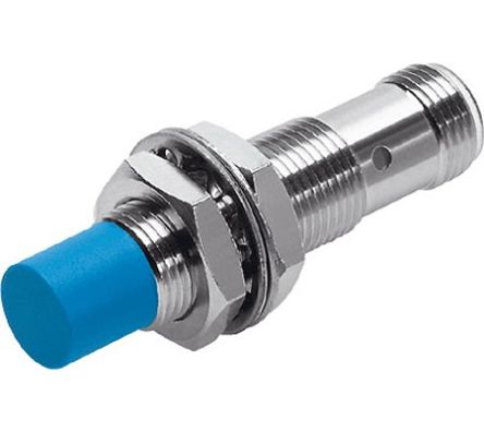 Festo Inductive Threaded Barrel Proximity Sensor, M12, 8 mm Detection, 10 → 30 V [SIEF-M12NB-PS-S-L]; 288-8314