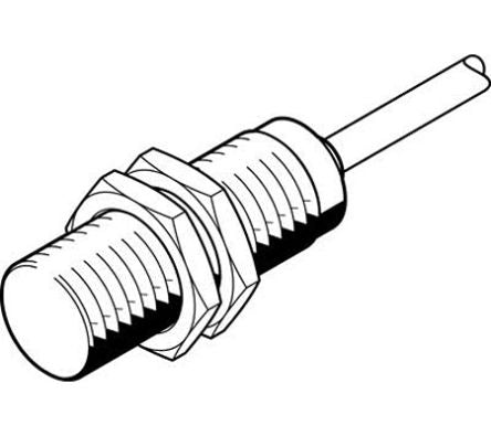 Festo Inductive Threaded Barrel Proximity Sensor, M18, 5 mm Detection, 10 → 30 V [SIEF-M18B-PS-K-L]; 288-8319