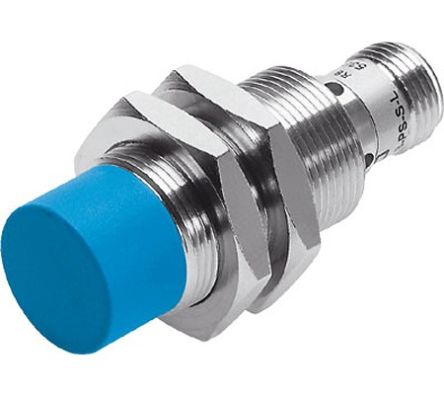 Festo Inductive Threaded Barrel Proximity Sensor, M18, 12 mm Detection, 10 → 30 V [SIEF-M18NB-PS-S-L]; 288-8326