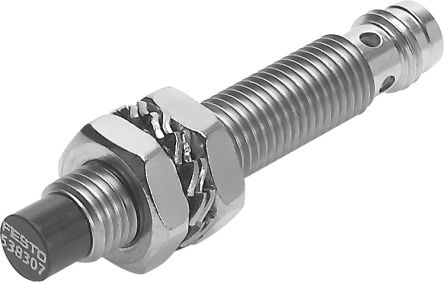 Festo Inductive Threaded Barrel Proximity Sensor, M8, 4 mm Detection, 10 → 30 V [SIEF-M8NB-NS-S-L]; 288-8346