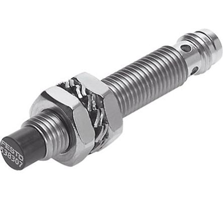 Festo Inductive Threaded Barrel Proximity Sensor, M8, 4 mm Detection, 10 → 30 V [SIEF-M8NB-PS-S-L]; 288-8399