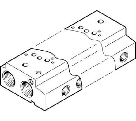 Festo VABM series 8 station G 1/8 Manifold for use with Valves, 549654 [VABM-C7-12W-G18-8]; 288-8534
