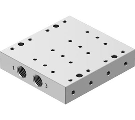 Festo VABM series 4 station G 1/8 Manifold for use with Valves, 8076387 [VABM-P7-18MB-G18-M5-4]; 288-8536
