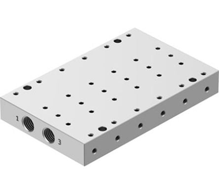 Festo VABM series 6 station G 1/8 Manifold for use with Valves, 8076389 [VABM-P7-18MB-G18-M5-6]; 288-8538