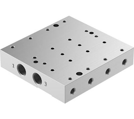 Festo VABM series 4 station G 1/8 Manifold for use with Valves, 8076386 [VABM-P7-18M-G18-M5-4]; 288-8540