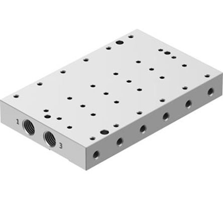 Festo VABM series 6 station G 1/8 Manifold for use with Valves, 8076388 [VABM-P7-18M-G18-M5-6]; 288-8541