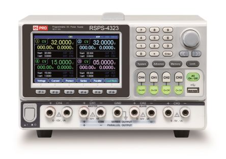 RS PRO Digital Bench Power Supply, 0 → 64V, 0 → 6A, 4-Output [0]; 288-9855