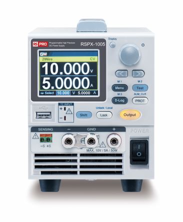 RS PRO Digital Bench Power Supply, 10V, 5A, 1-Output, 200VA [0]; 288-9863