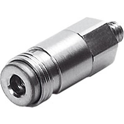 Festo Nickel Plated Brass Pneumatic Quick Connect Coupling, M3 Male Male Thread [KD1-M3-A]; 289-0886