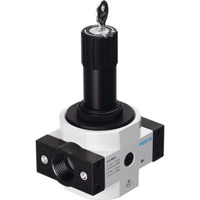 Festo G 1/2 Pneumatic Regulator - 0.5bar to 7bar, 16bar max. input, 194661 [LRS-1/2-D-7-O-MAXI]; 289-0942