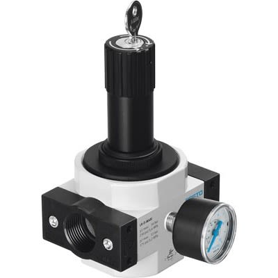 Festo G 3/4 Pneumatic Regulator - 0.5bar to 7bar, 16bar max. input, 194676 [LRS-3/4-D-7-DI-MAXI]; 289-0945