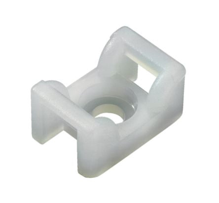 HellermannTyton Natural Cable Tie Mount 12 mm x 18mm, 6mm Max. Cable Tie Width [151-24619 KR6G5-PA66-NA]; 289-0961