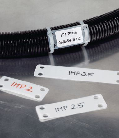 HellermannTyton 151 Cable Tie Cable Marker, Clear, Pre-printed "Blank", for Cable Bundle, 151-42159 IMP1.5-PA66-WH [151-42159 IMP1.5-PA66-WH]; 289-0963