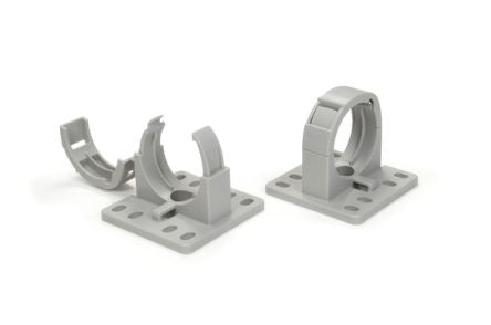 HellermannTyton Polyamide Grey Pipe Clamp 64.5mm x 59mm [169-22002 CTCC-IWS37-MB65-PA66/6HIRHS-GY]; 289-0998