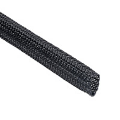 HellermannTyton Expandable Braided Polyester Black Cable Sleeve, 20mm Diameter, 50m Length, Helagaine HEGP Series [170-81008 HEGPETFR20-PET-BK]; 289-1019
