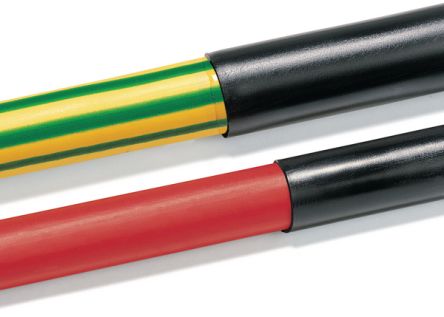 HellermannTyton Adhesive Lined Halogen Free Heat Shrink Tubing, Black 50.8mm Sleeve Dia. x 60m Length 2:1 Ratio, 315 [315-55100 TR27-50.8/25.4-PO-X-BK]; 289-1104
