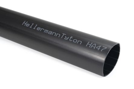 HellermannTyton Adhesive Lined Halogen Free Heat Shrink Tubing, Black 13mm Sleeve Dia. x 1m Length 3.5:1 Ratio, 321 [321-50130 TREDUX-HA47-13/4-PO-X-BK]; 289-1107