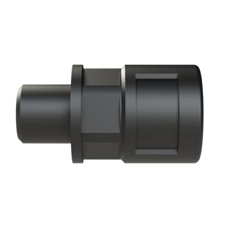 Straight Connector, Conduit Fitting, 10mm Nominal Size, M12, Polyamide 6, Black [BVND-M120GT]; 289-1197
