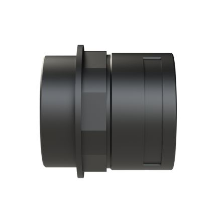 Straight, Conduit Fitting, 48mm Nominal Size, M63, Polyamide 6, Black [BVND-M638GT]; 289-1211