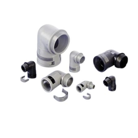 Conduit Fitting, 10mm Nominal Size, PG11, Nylon 6, Black [BVWD-P110GT-11]; 289-1243
