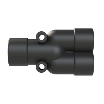 Y Piece, Conduit Fitting, 12mm Nominal Size, Polyamide 6, Black [BVYD-121010GT]; 289-1246