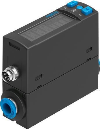 Festo SFAH Series Flow Sensor for Air, 0.01 l/min Min, 0.5 L/min Max [SFAH-0.5U-Q4S-PNLK-PNVBA-M8]; 289-1445