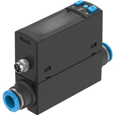 Festo SFAH Series Flow Sensor for Air, 2 l/min Min, 100 L/min Max [SFAH-100U-Q8S-PNLK-PNVBA-M8]; 289-1449
