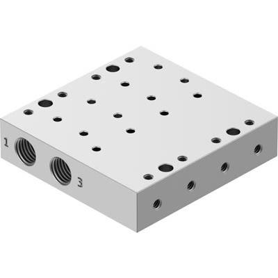 Festo VABM series 4 station G 1/8, Metric M5 Manifold Base, 8083544 [VABM-P6-15MB-G18-M5-4]; 289-1519