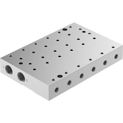 Festo VABM series 6 station G 1/8, Metric M5 Manifold Base, 8083545 [VABM-P6-15M-G18-M5-6]; 289-1523