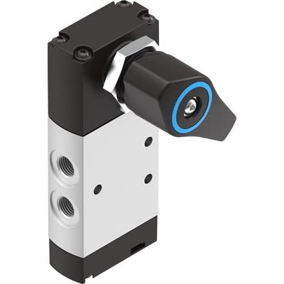 Festo Manual 5/3 closed Pneumatic Manual Control Valve VHEF-ES Series, G 1/8, 2.5mm, 4106818 [VHEF-ES-B53C-G18]; 289-1535