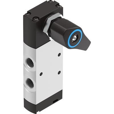 Festo Manual 5/3 exhausted Pneumatic Manual Control Valve VHEF-ES Series, G 1/4, 2.5mm, 4106821 [VHEF-ES-B53E-G14]; 289-1536