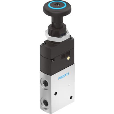 Festo Manual 3/2-way, monostable, open/closed Pneumatic Manual Control Valve VHEF Series, G 1/4, 2.5mm, 5299712 [VHEF-PTCZ-M32-M-G14]; 289-1559