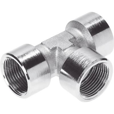 Festo NPFC Series T Fitting, G 1 to G 1, Threaded Connection Style, 8030240 [NPFC-T-3G1-F]; 289-1936