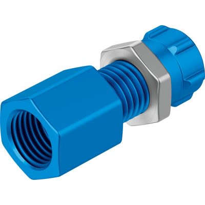 Festo QCK-1/8 Series Bulkhead, G 1/8 Female, 9425 [QCK-1/8-PK-4-B]; 289-2024