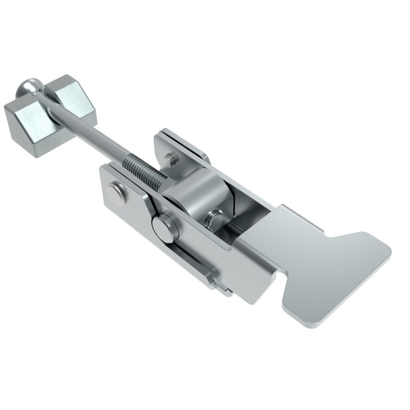 SOUTHCO Over-center Draw Latch, Medium Size, Type B Keeper, Steel, Zinc Plate, Bright chromate, Without vinyl grip [A1-10-503-10]