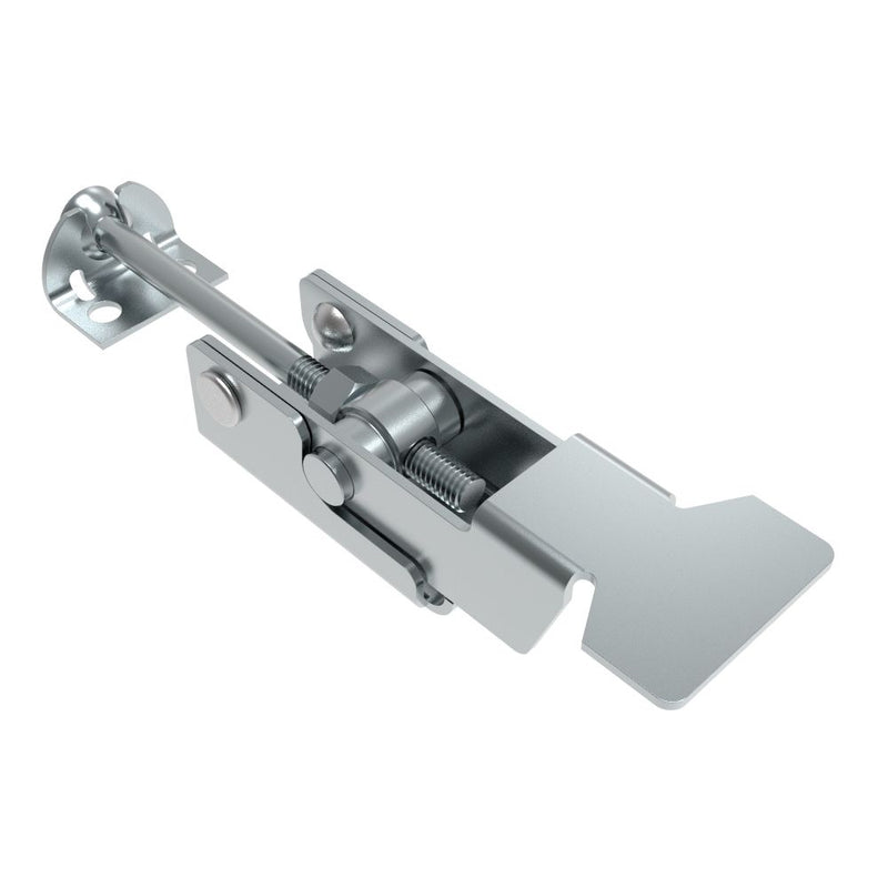 SOUTHCO Over-center Draw Latch, Large Size, Type A Keeper, Steel, Zinc Plate, Bright chromate, Without vinyl grip [A1-10-701-10]