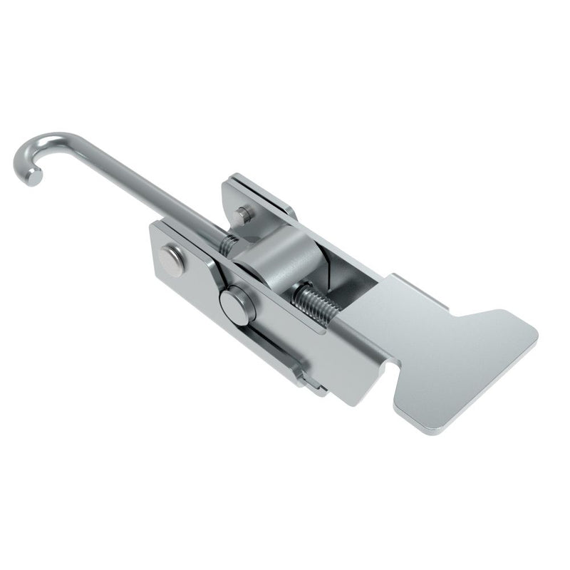 SOUTHCO Over-center Draw Latch, Medium Size, Without Keeper, Steel, Zinc Plate, Bright chromate, Without vinyl grip [A1-11-502-10]