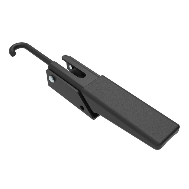 SOUTHCO Over-center Draw Latch, Heavy-Duty Size, Without Keeper, Steel, Powder Coat, Black, With black vinyl grip [A1-11-902-31]