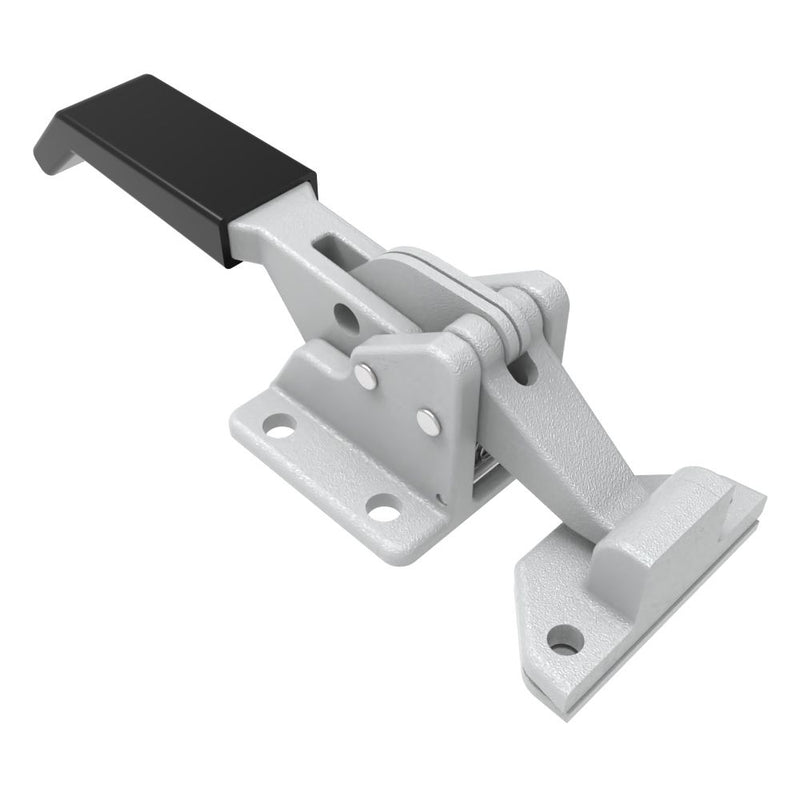 SOUTHCO Compression Latch, Over-Center Lever Latch, Pad Lockable, Black Vinyl Grip, 10-32 Tapped Mounting Holes, Malleable Iron, Zinc Immersion Coating [A2-10-501-21]