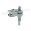 SOUTHCO Rotary Latch Striker, Round Rod Mounting, Steel, Zinc Plate [A5-95-102]