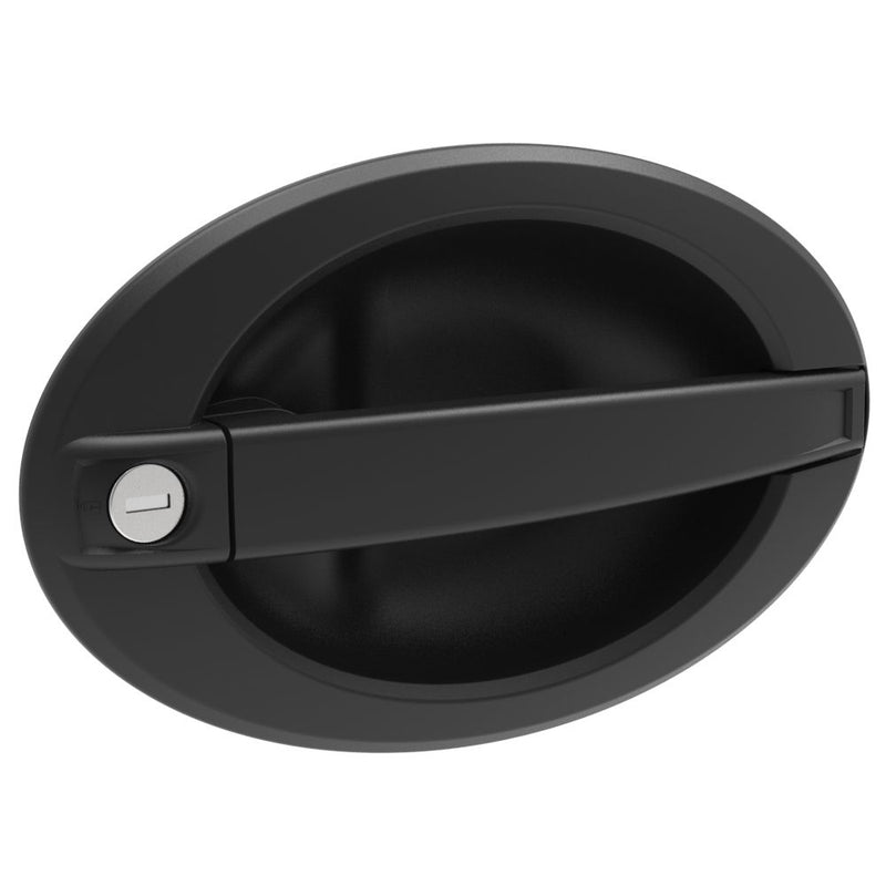 SOUTHCO Actuator, Single Point, Direct Pull, Oval Large Handle, Flush Mount, Standard Key Multiple Key Codes (2 Keys Included), Nylon, Black [AC-11-161-11-KD10]