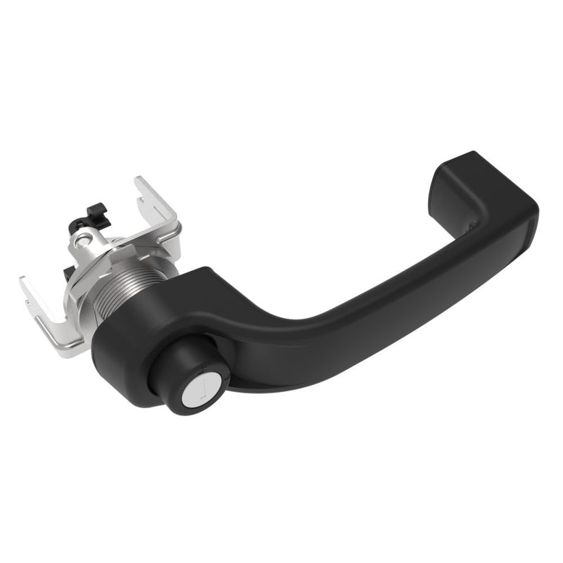 SOUTHCO Actuator, Single or Multi Point, with Cable Bracket, Push Button Handle, Standard Key Multiple Key Codes (2 Keys Included), Nylon, Black [AC-40-164-11-MK10]