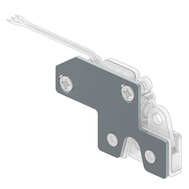 SOUTHCO Electronic Actuator, Right hand mounting, Steel, Zinc Plate, Bright chromate [AC-EM-020-2]
