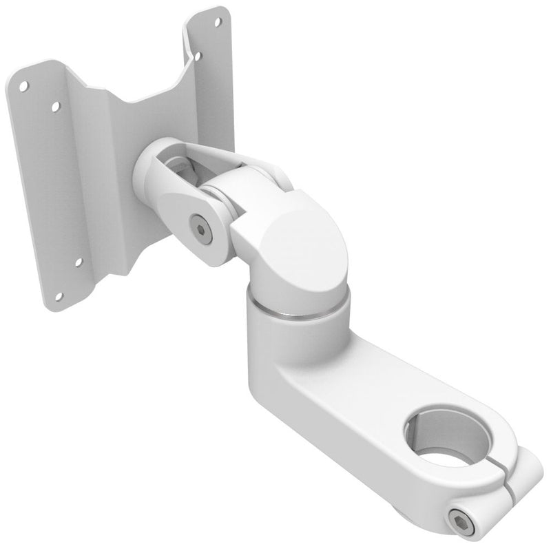 SOUTHCO Monitor Mount, Tilt & Swivel, Pole Mount, Aluminum Alloy, White [AV-B30-10K263-76]