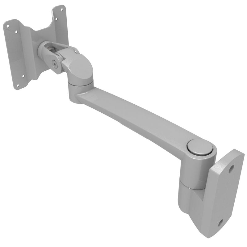 SOUTHCO Monitor Mount, Tilt & Swivel, Single Arm, Wall Mount, Aluminum Alloy, Silver [AV-B30-23A243-70]