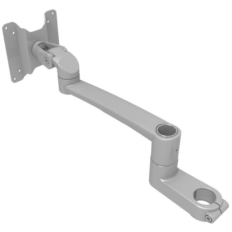 SOUTHCO Monitor Mount, Tilt & Swivel, Single Arm, Pole Mount, Aluminum Alloy, Silver [AV-B30-23A263-70]