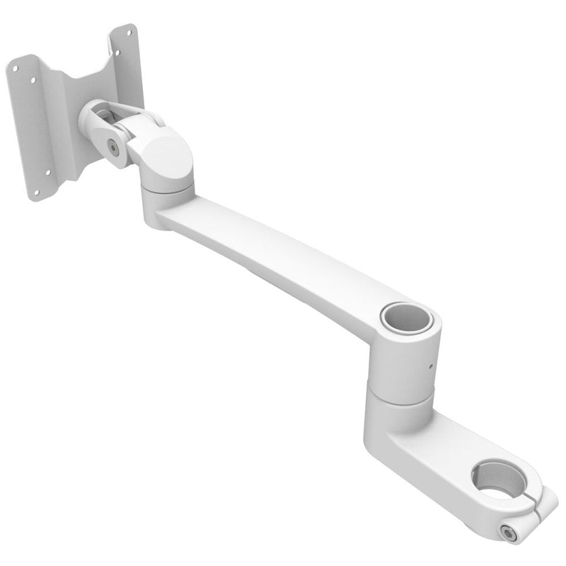 SOUTHCO Monitor Mount, Tilt & Swivel, Single Arm, Pole Mount, Aluminum Alloy, White [AV-B30-23A263-76]