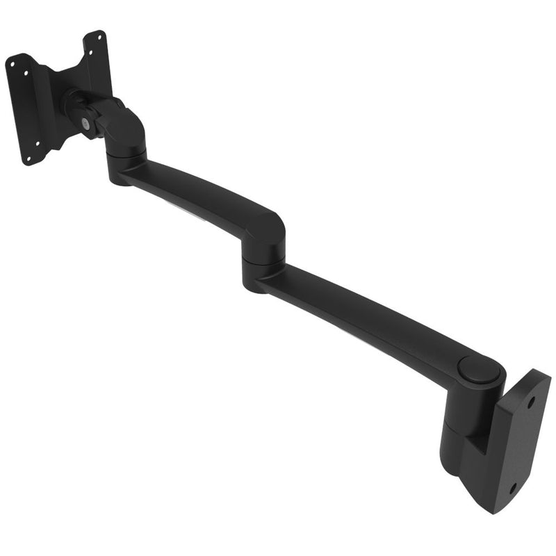 SOUTHCO Monitor Mount, Tilt & Swivel, Double Arm, Wall Mount, Aluminum Alloy, Black [AV-B30-41D243-50]